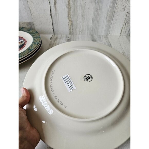 Homer Laughlin turano bakery 12-in dinner plate Xmas dog kids unique - Picture 6 of 6